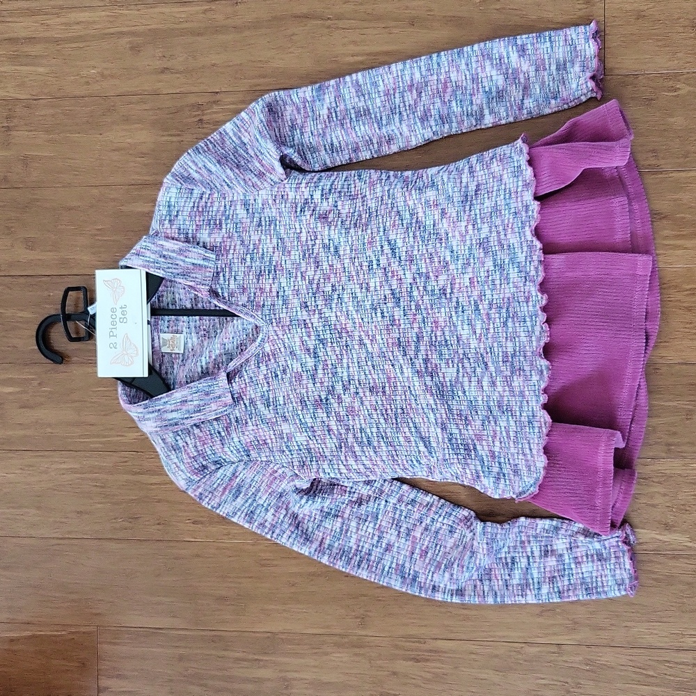 Two piece long sleeve skort set
